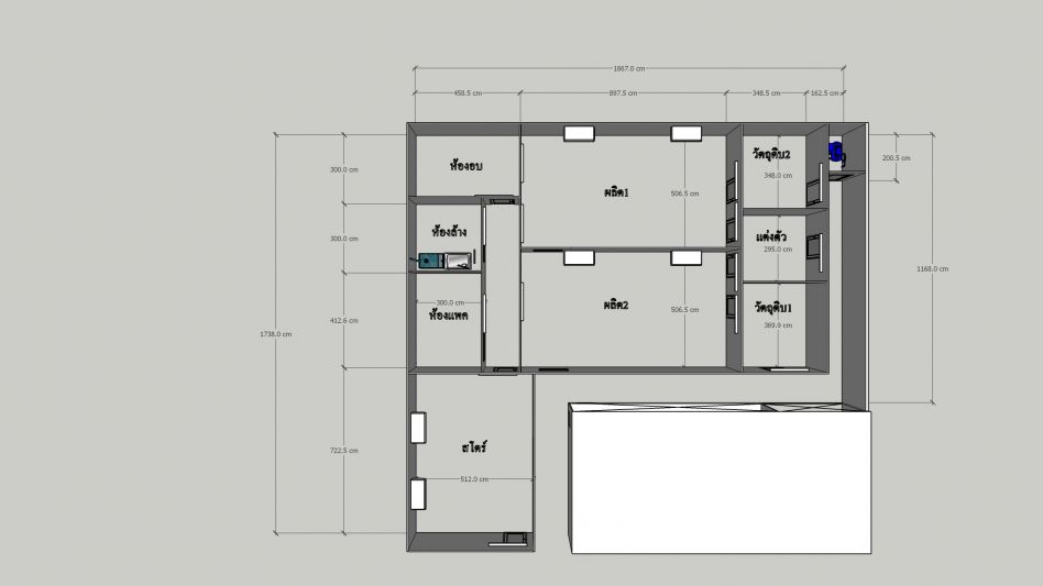 งานออกแบบ Plan Layout ไลน์ผลิต